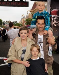 Natalie Maines with her hubby, Heroes star Adrian Pasdar and their kids